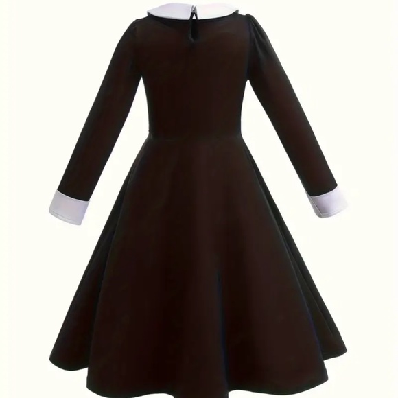 Wednesday Adam’s Halloween costume For Girls Size 140 (8-10) Years With Wig - Picture 2 of 6